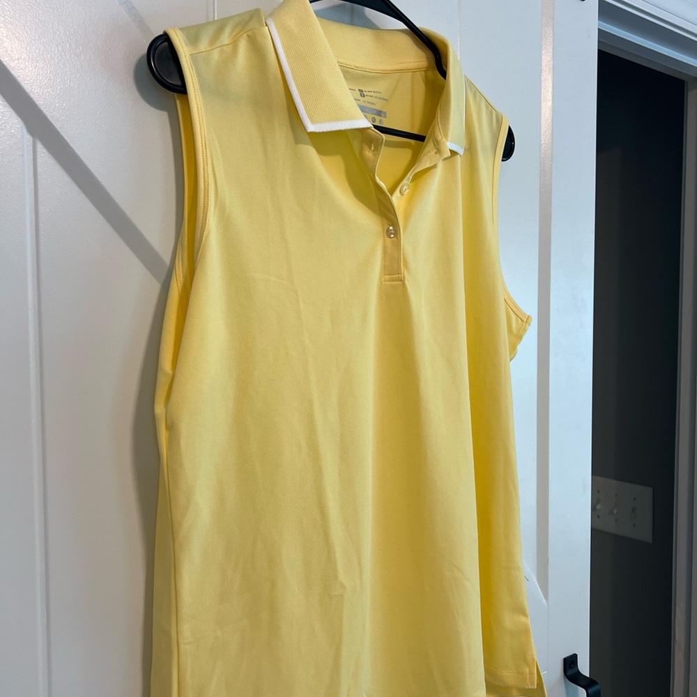Yellow Polo Muscle Tank Top